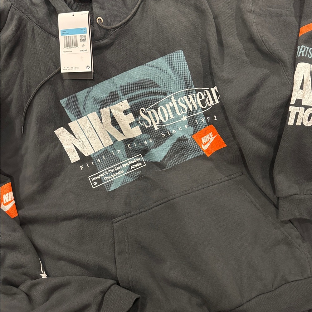 Nike Men's Black Oversized Hoodie
